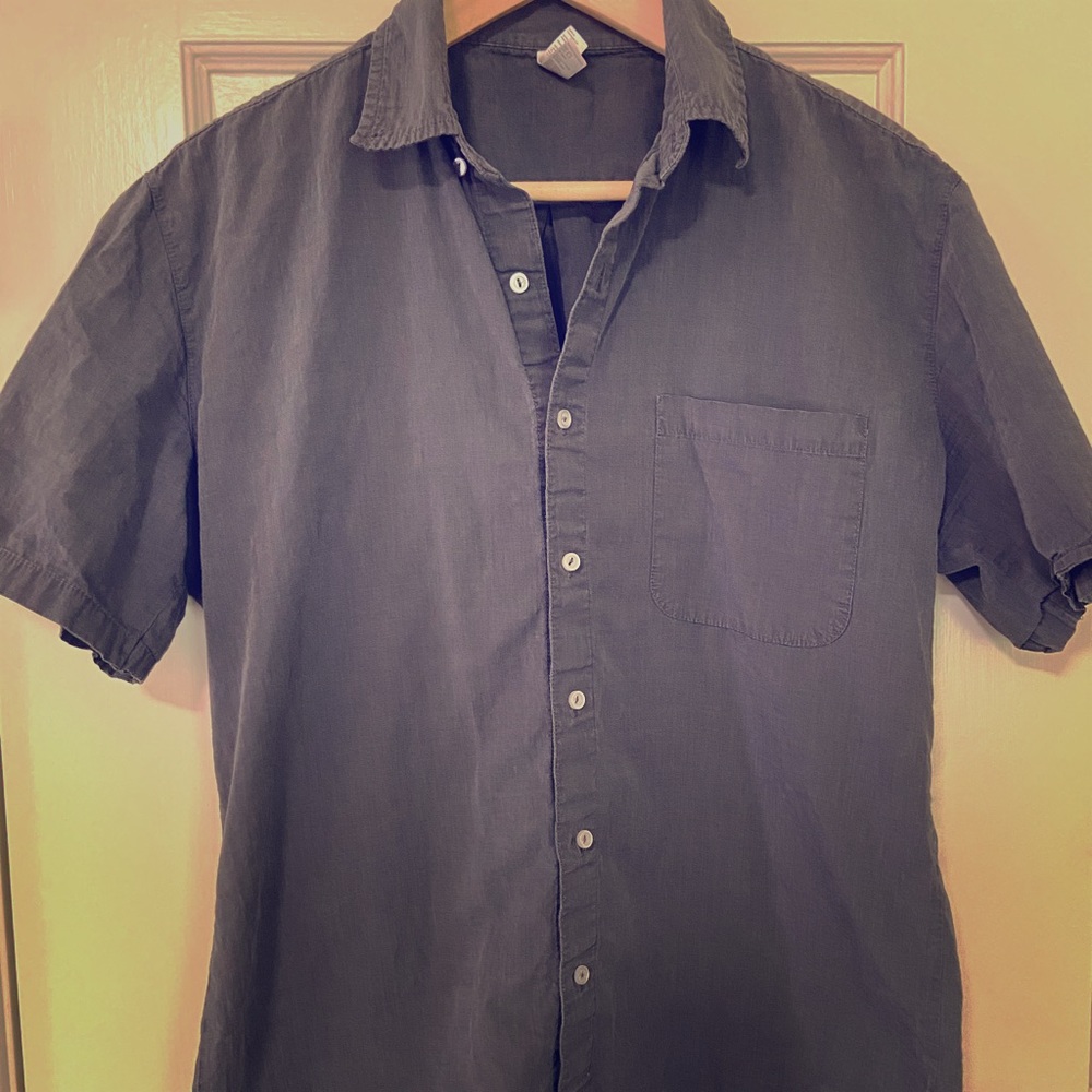 American Apparel grey button up shirt